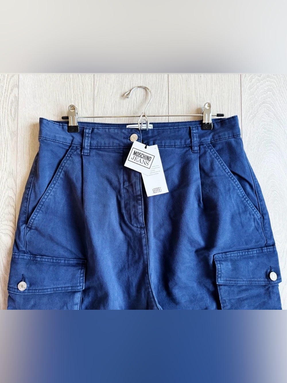 NWT Moschino Navy Blue Cargo Jeans - Picture 8 of 16